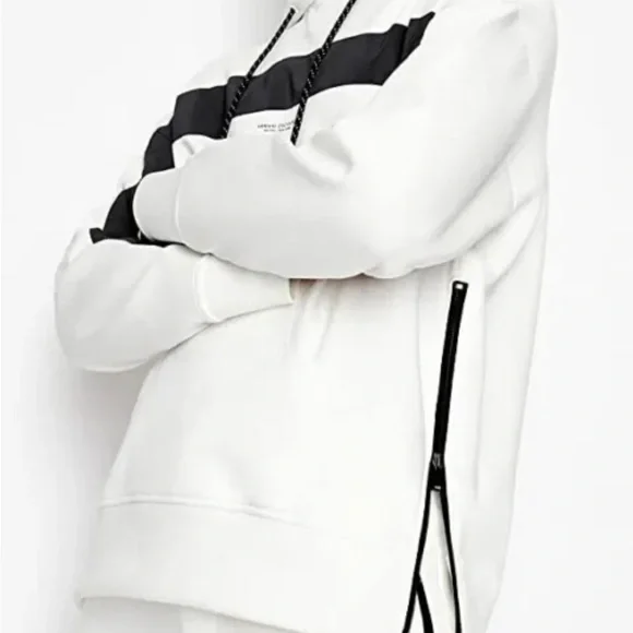 AX Armani Exchange Men'sReflective Sweatsuit, Offwhite, Lmsrp $320
